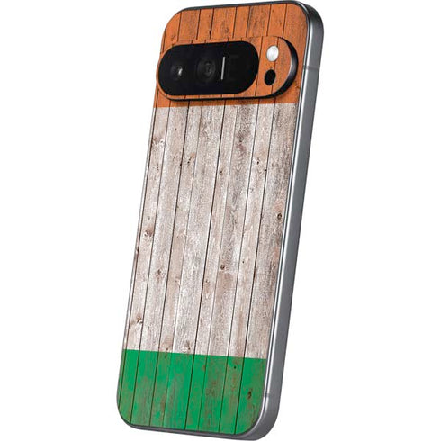 Ireland Flag Dark Wood Pixel 9 Pro XL Skin